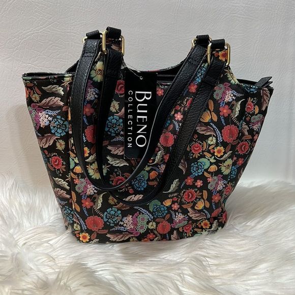 Bueno Print Small Tote Floral/Black - Picture 2 of 8
